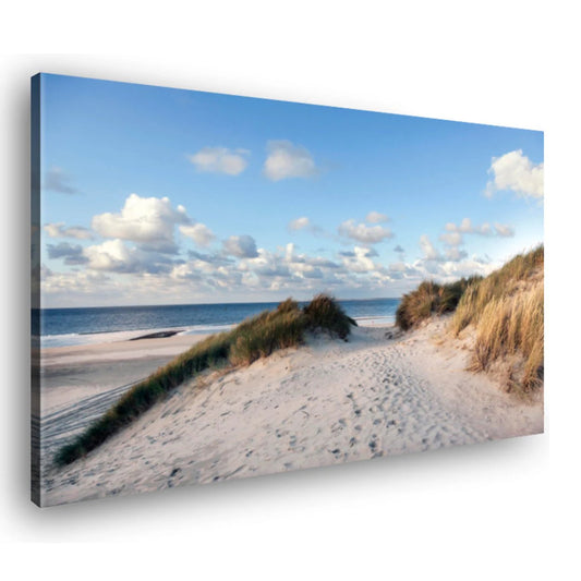 Canvas Schilderij Atlantische Duinen In Bretagne