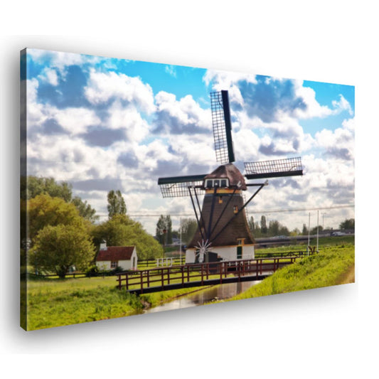 Canvas Schilderij Hollandse Windmolen