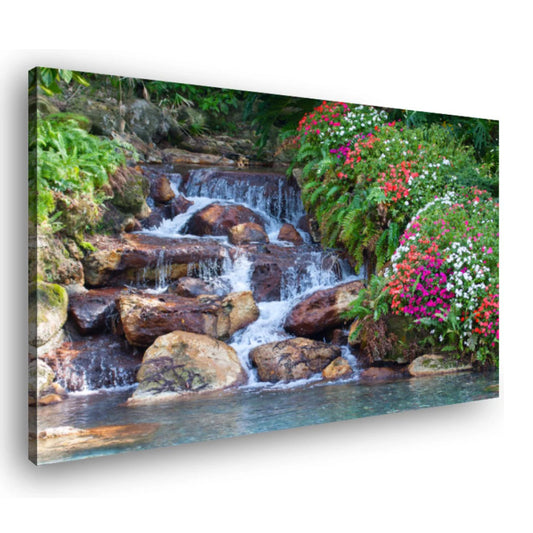 Canvas Schilderij Kleine Waterval