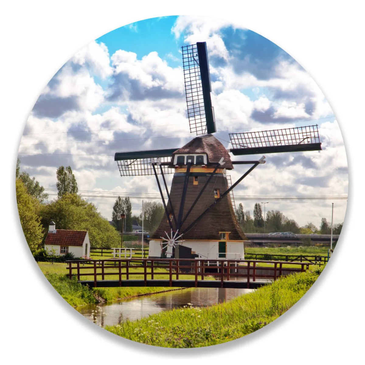 Wandcirkel Hollandse Windmolen