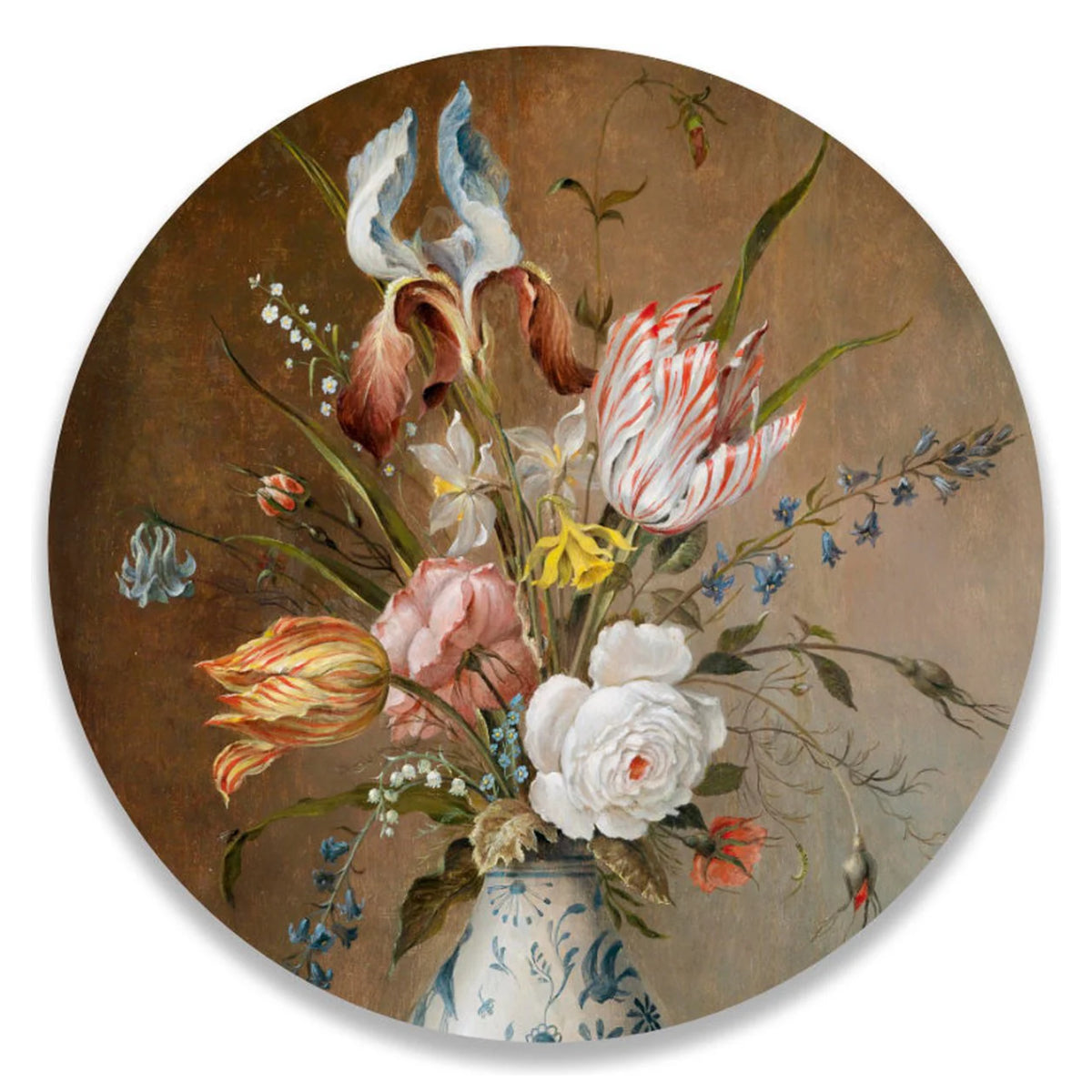 Wandcirkel Stilleven Met Bloemen Balthasar van der Ast